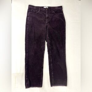 LOFT CORDUROY CROPPED ANKLE PANTS